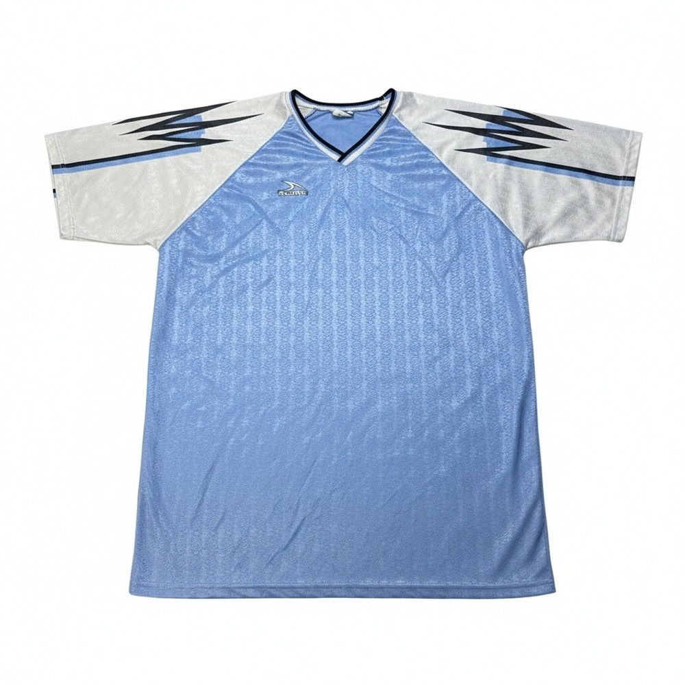 Vintage SCORE American Soccer Co. Jersey‎ Adult Size L Blue Graphic #8 Mexico